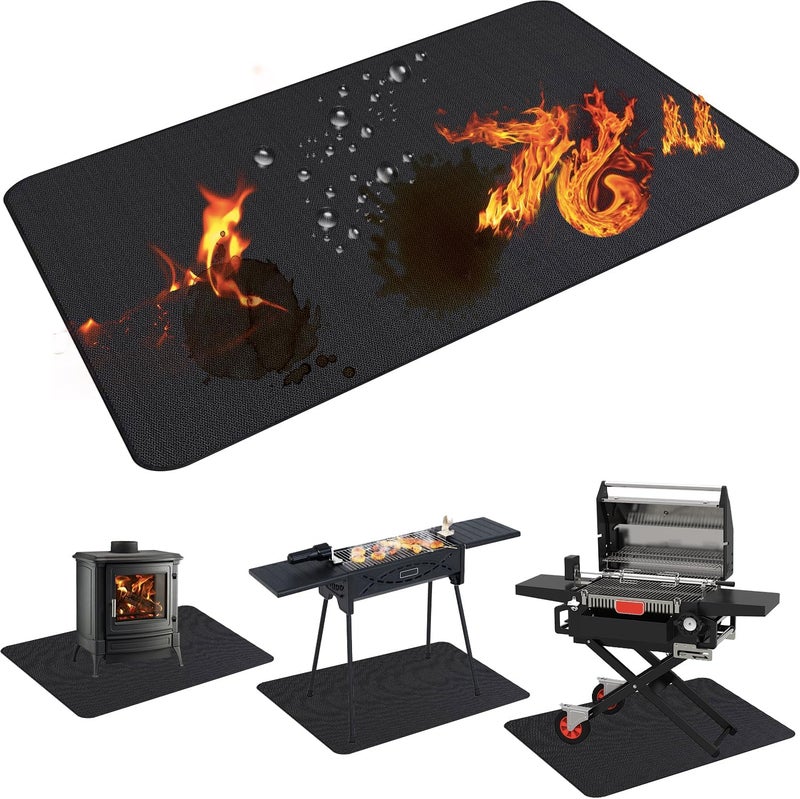 Demiwise 76X48in Grill Mats for Outdoor Grill,Fits Most Grills, Smokers, Griddles and Outdoor Charcoal, Flat Top,Deck and Patio Protector - Image 1